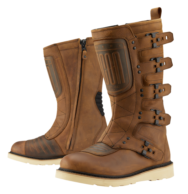 ICON STIVALI Elsinore 2™ Boots TG. 47,5 BROWN MOTO TOURING NAKED
