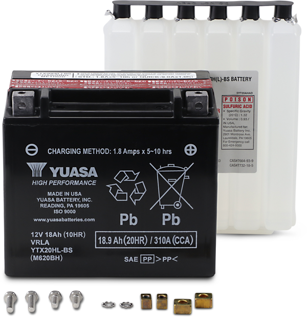 YUASA Batteria AGM senza manutenzione ad alte prestazioni