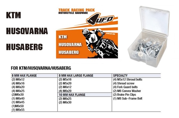 UFO Set materiale di montaggio Track Racing – KTM/Husqvarna/Husaberg