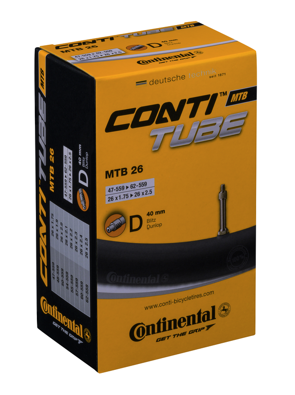 CONTINENTAL ContiTube MTB Bicycle Tubes CONTINENTAL