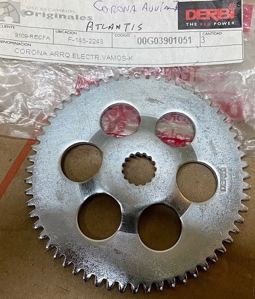 CORONA INGRANAGGIO RUOTA LIBERA DERBI ATLANTIS 50 ART 00G03901051