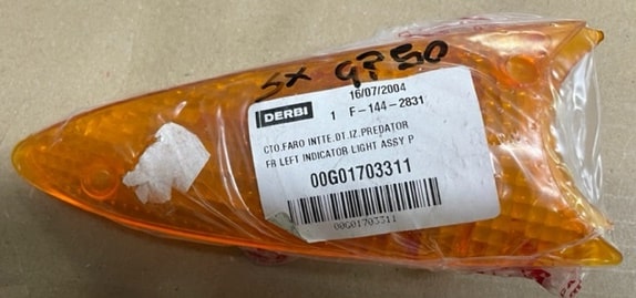 INDICATORE DIREZIONE ANTERIORE SX ORIGINALE DERBI 50 125 ART 00G01703311