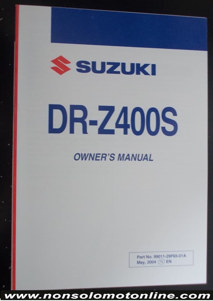 MANUALE USO MANUTENZIONE Suzuki Dr 400 (inglese)