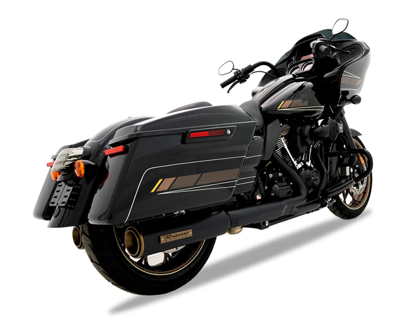 RINEHART Silenziatori slip-on HP45 4,5” NERO ORO Harley Davidson FLHTKSE 1868 ABS	 Electra Glide Ultra Limited CVO 114 17>