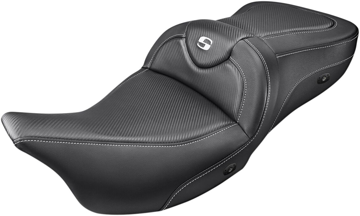 SADDLEMEN 808-07B-185HCT Sella riscaldata RoadSofa in fibra di carbonio HARLEY DAVIDSON FLHRXS 1868 ABS 07>24