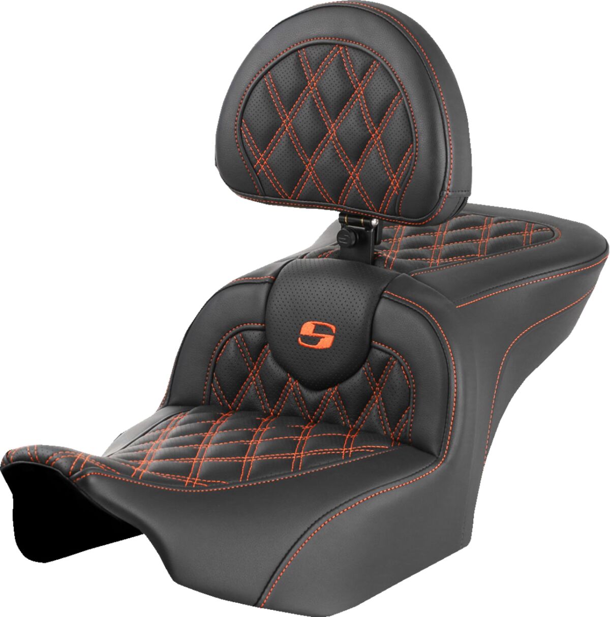 SADDLEMEN 823-07-182B3 Sella Roadsofa con cuciture a rombi HARLEY DAVIDSON FLHX 1923 ABS 23>25