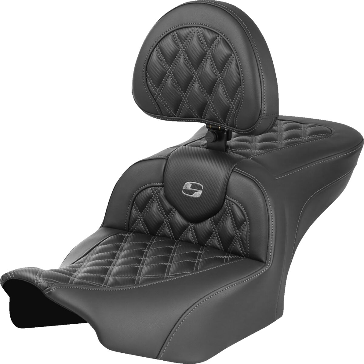 SADDLEMEN 823-07-206B2 Sella Roadsofa con cuciture a rombi HARLEY DAVIDSON FLHX 1923 ABS 23>25