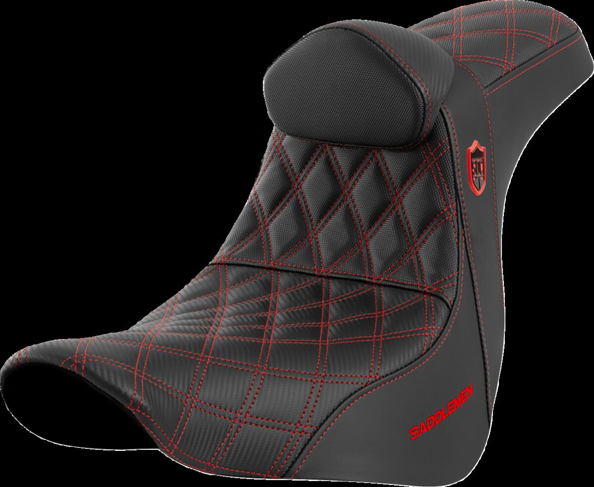 SADDLEMEN SC81829REDRT Sella aderenza ad alte prestazioni SDC Pro Series HARLEY DAVIDSON FXLRS 1923 ABS 18>25