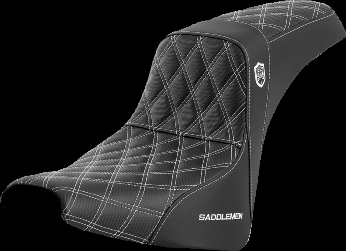 SADDLEMEN SC81830WHI Sella aderenza ad alte prestazioni SDC Pro Series HARLEY DAVIDSON FXST 1750 ABS 18>23