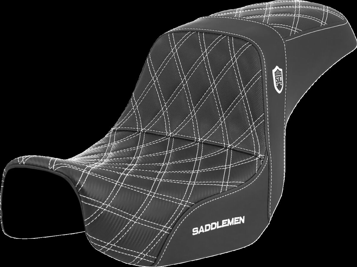 SADDLEMEN SC80604WHI Sella aderenza ad alte prestazioni SDC Pro Series HARLEY DAVIDSON FXDF 1690 06>17