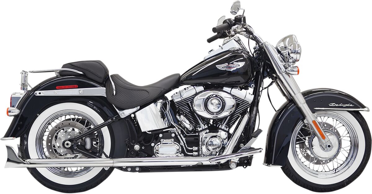 BASSANI XHAUST 1S46E-30 SCARICO COMPLETO True Duals con silenziatori Fishtail Harley Davidson FLSTFB 1690 ABS 07>15