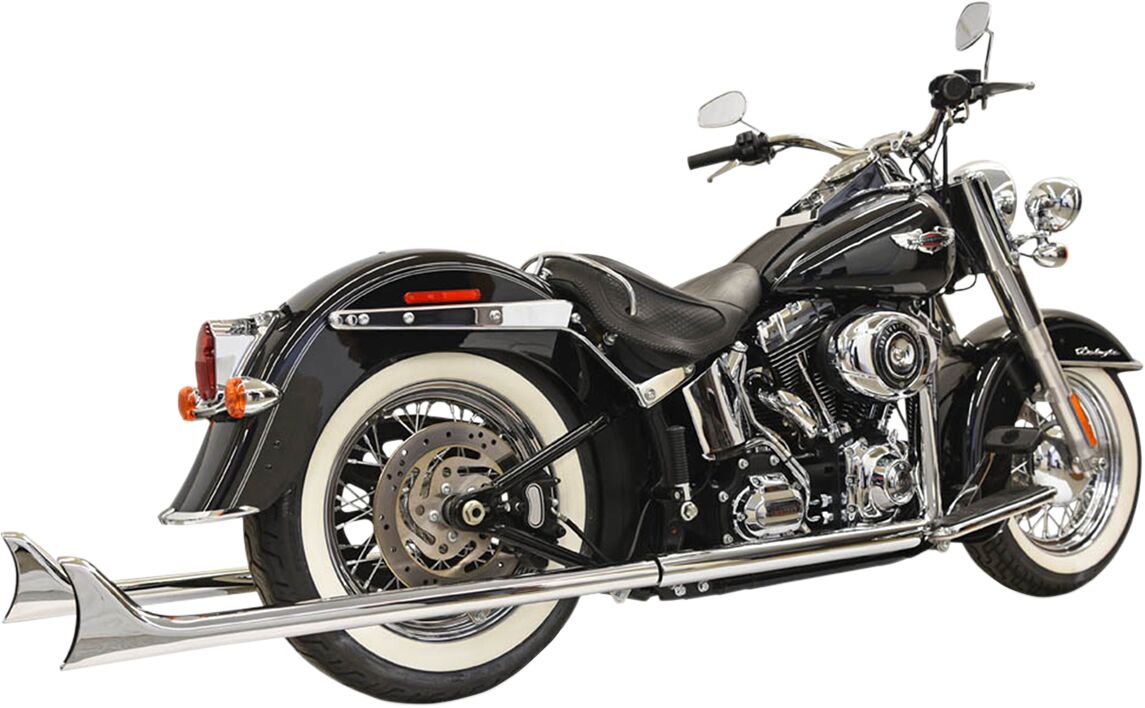 BASSANI XHAUST 1S26E-39 SCARICO COMPLETO True Duals con silenziatori Fishtail Harley Davidson FLS 1690 89>17