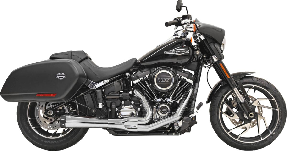 BASSANI XHAUST 1S81R SCARICO COMPLETO 2 in 1 Road Range Harley Davidson FXLRST 1923 ABS 18>25