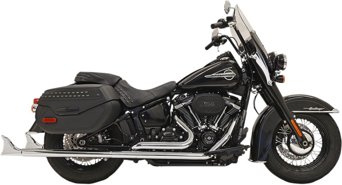 BASSANI XHAUST 1S96E-33 SCARICO COMPLETO True Dual Fishtail Harley Davidson FLHCS 1923 ABS	18>25