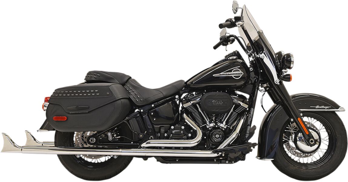 BASSANI XHAUST 1S96E-36 SCARICO COMPLETO True Dual Fishtail Harley Davidson FLHCS 1923 ABS	18>25