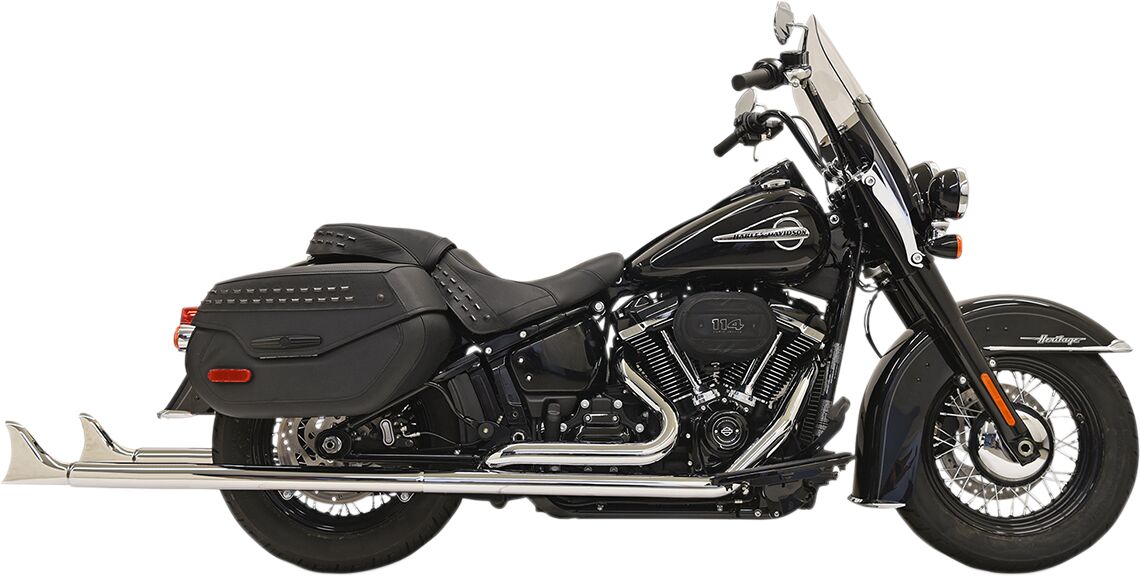 BASSANI XHAUST 1S96E-39 SCARICO COMPLETO True Dual Fishtail Harley Davidson FLHCS 1923 ABS	18>25
