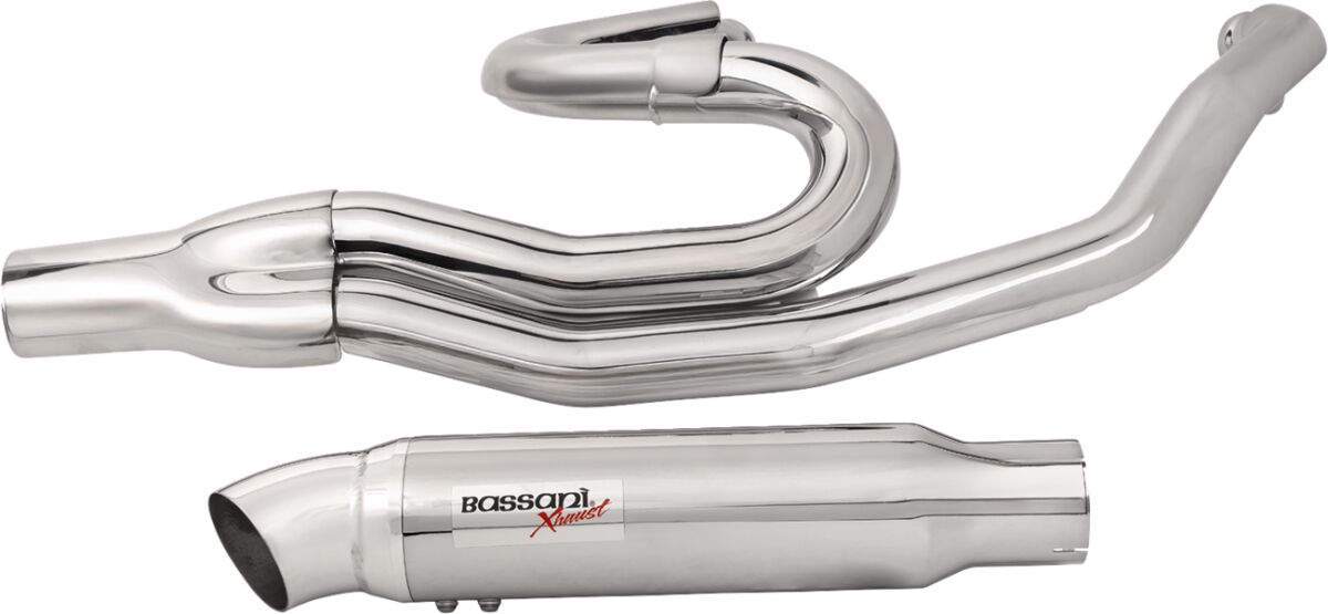 BASSANI XHAUST 1F68C SILENZIATORI Road Rage II 2 in 1 con fondello Turnout Hot Rod Harley Davidson FLHXS 1690 ABS 06>16