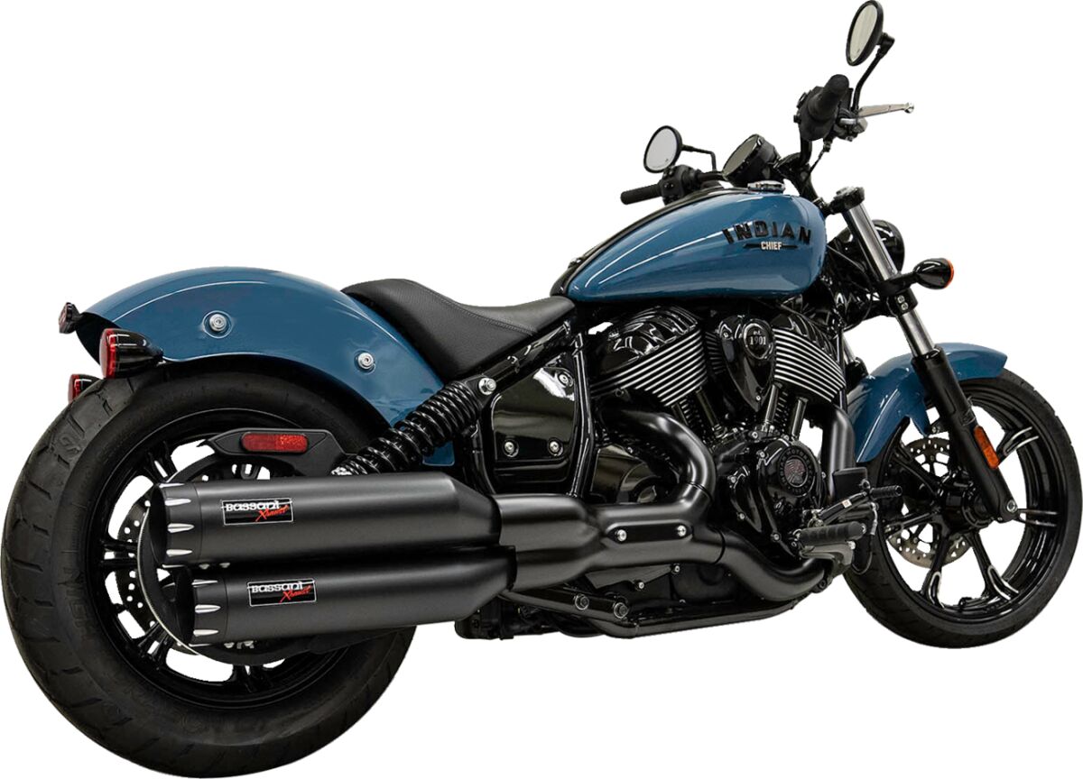 BASSANI XHAUST 8CH17B SILENZIATORI 4″ Slip-On Mufflers INDIAN CHIEF 116 ABS 22>25