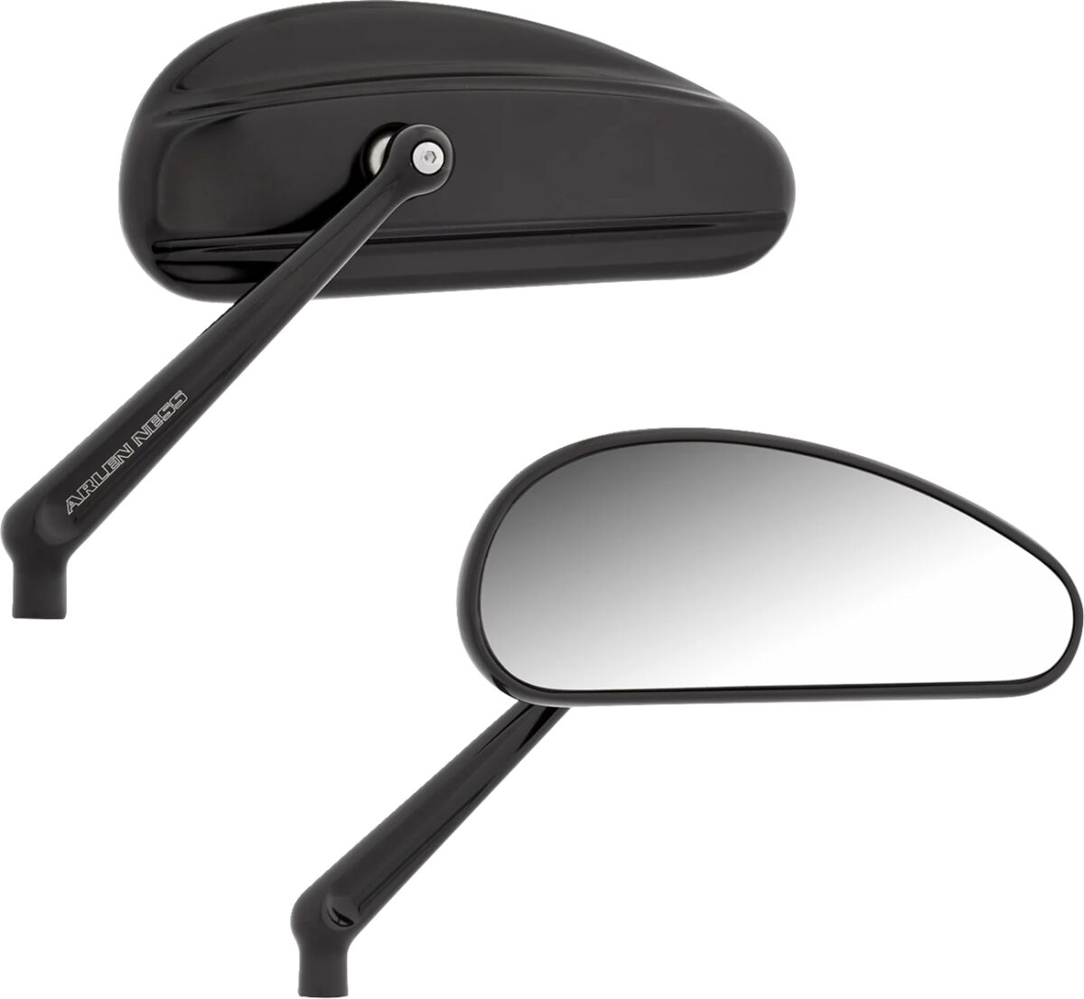 ARLEN NESS 510-026 COPPIA Specchietti Downdraft BLACK HARLEY DAVIDSON HONDA TRUMPH BMW SUZUKI YAMAHA