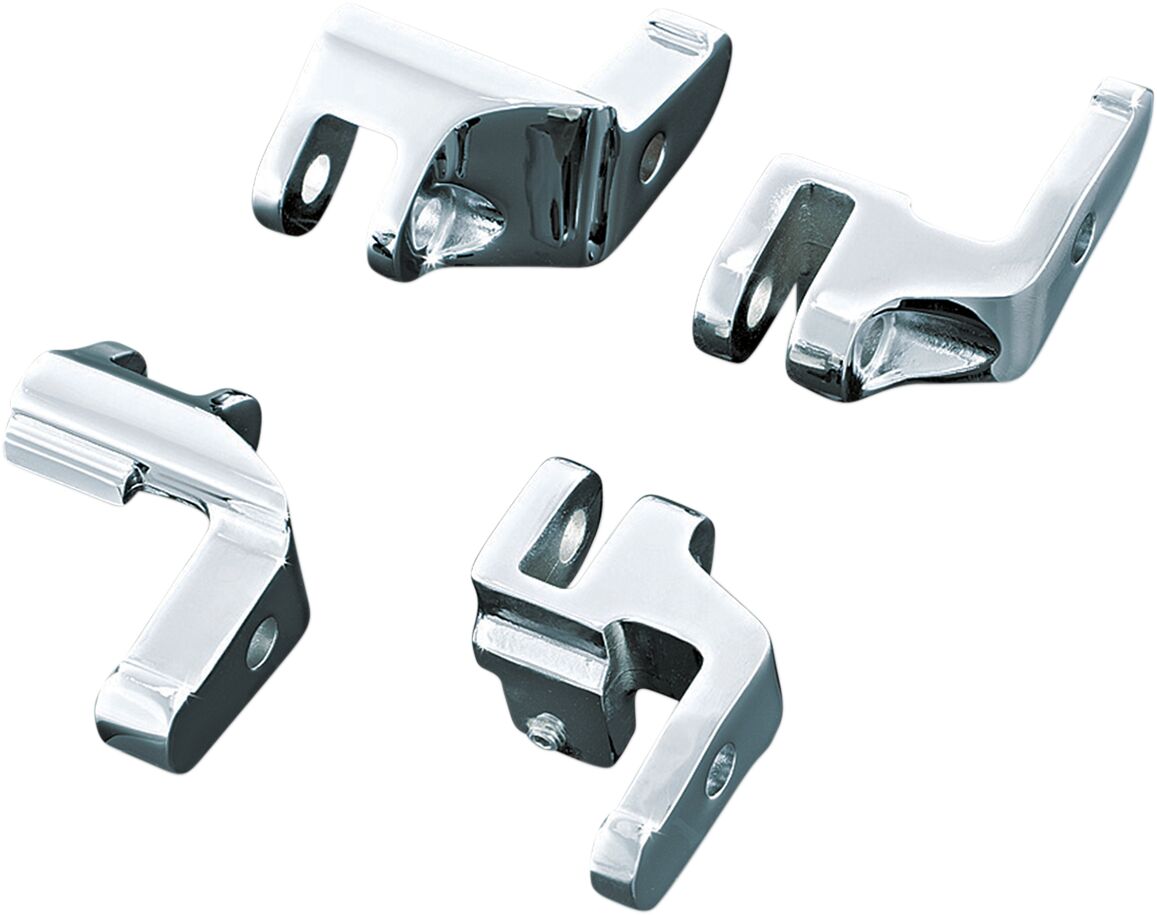 KURYAKYN KUR4588 Staffe di riposizionamento cromate per pedane pilota Harley Davidson FLHR 1450 1999>2006