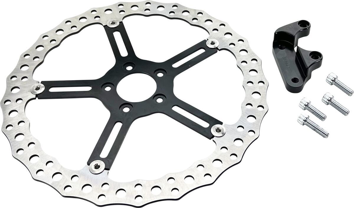 ARLEN NESS 300-042 Kit disco freno ANTERIORE flottante Big Brake bordi seghettati da 15″ Harley Davidson FXLRS 1923 ABS 18>24