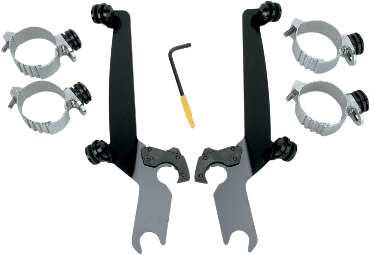 MEMPHIS SHADES MEB8928 KIT STAFFE completo a sgancio rapido per parabrezza sportivi HARLEY DAVIDSON FXST 1750 ABS 06>24