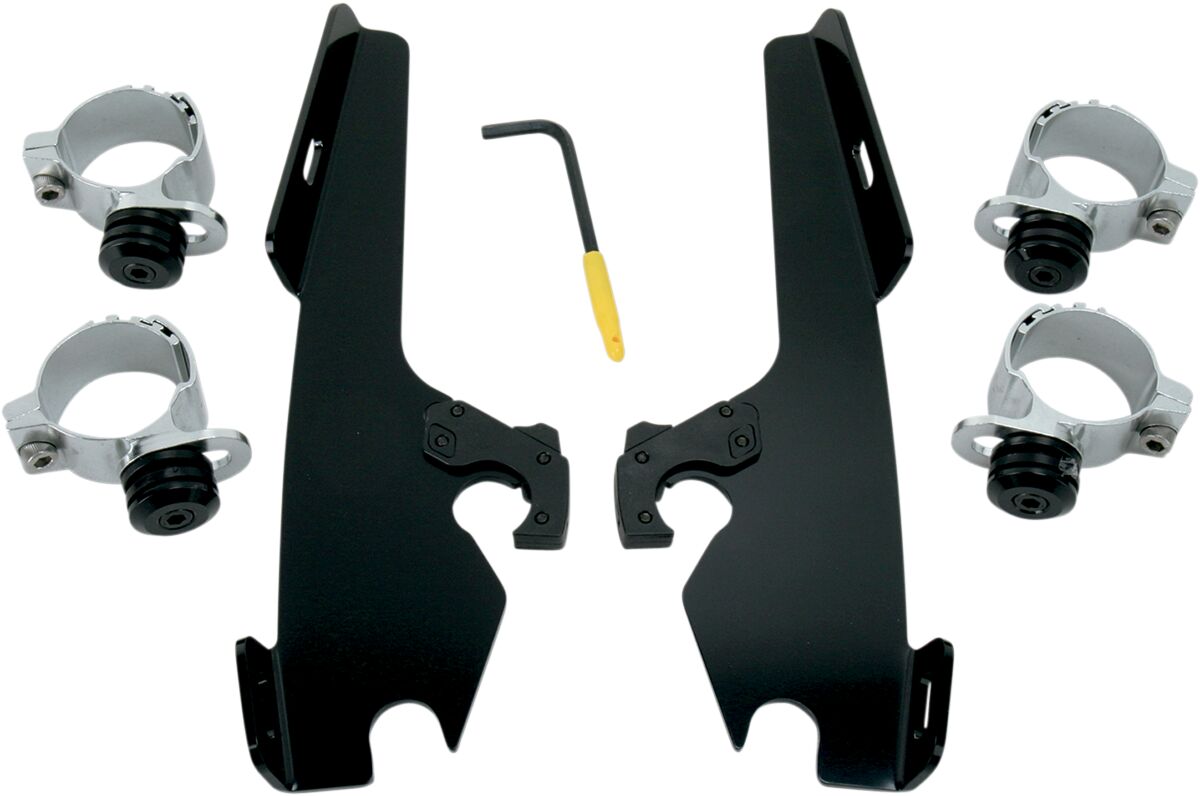 MEMPHIS SHADES MEB8968 KIT STAFFE completo a sgancio rapido Fats/Slim HARLEY DAVIDSON FLS 1690 80>17