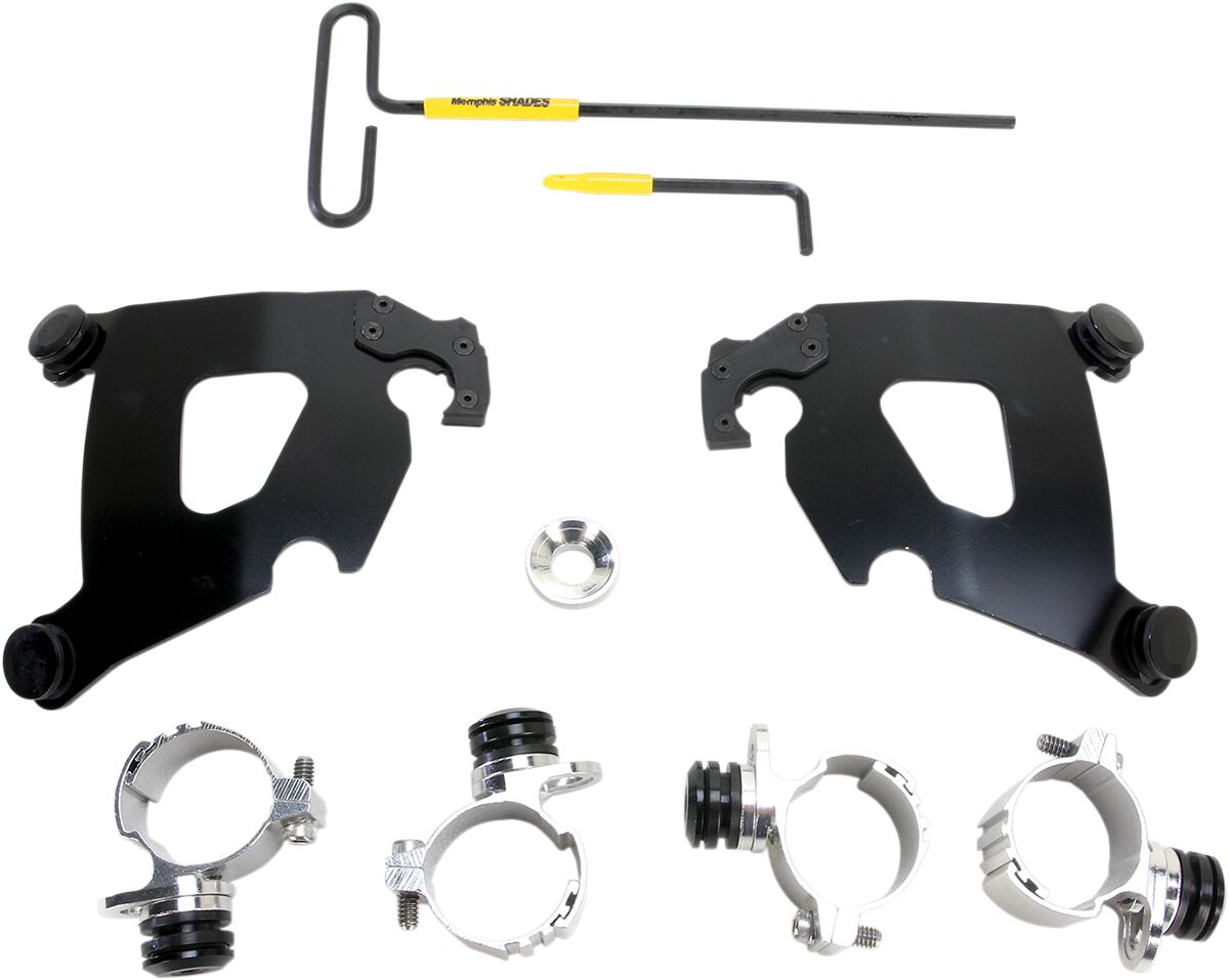 MEMPHIS SHADES MEB2003 KIT STAFFE a sgancio rapido per carenatura Cafe HARLEY DAVIDSON XL 883 L 11>19