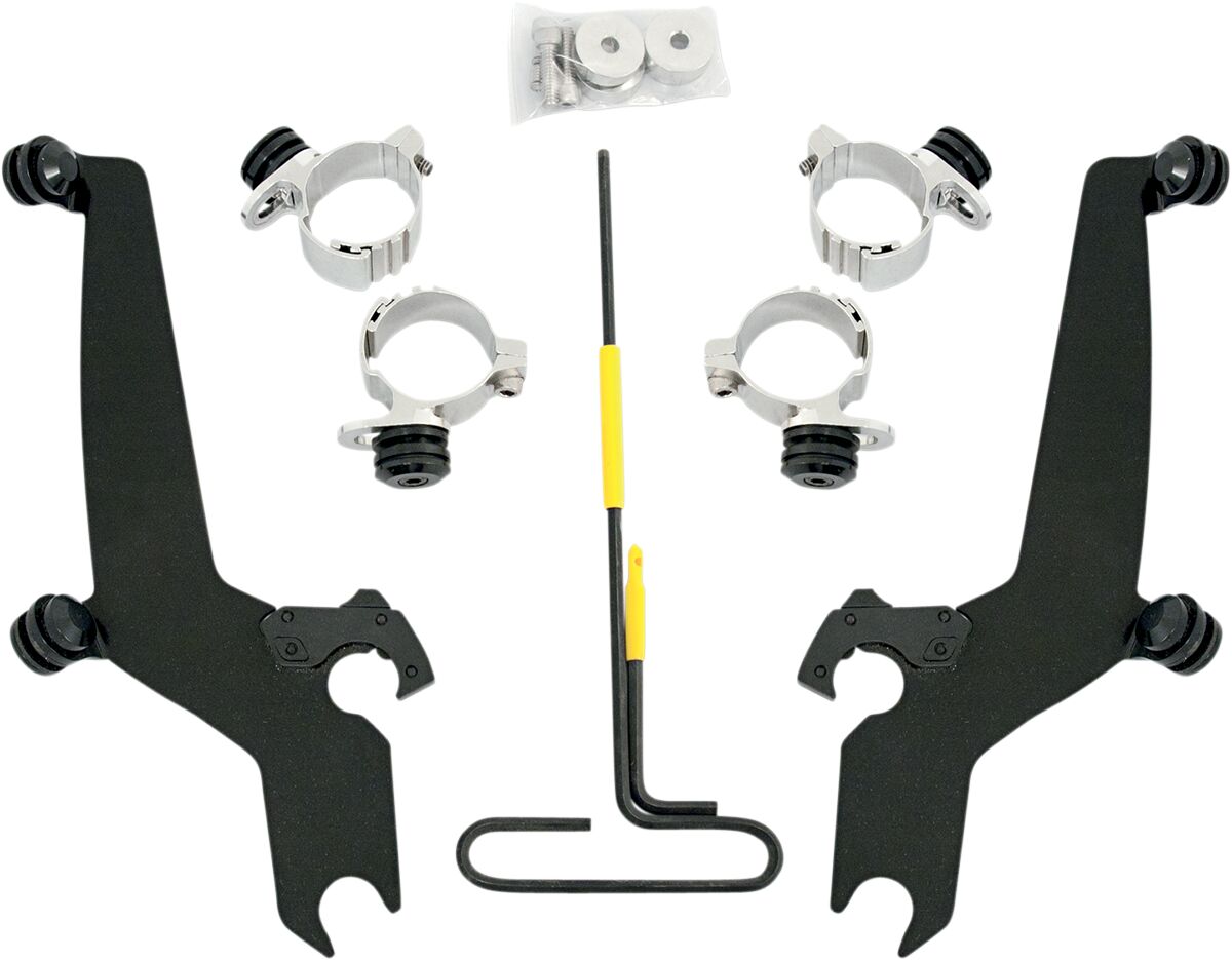 MEMPHIS SHADES MEB8916 KIT STAFFE a sgancio rapido senza utensili per parabrezza sportivi HONDA VT 750 C2B 87>15