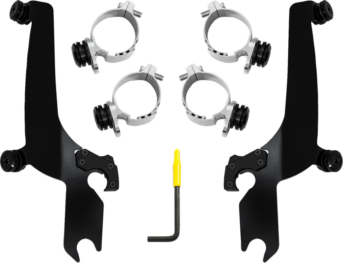MEMPHIS SHADES MEB2073 Kit STAFFE sgancio rapido per parabrezza Sportshield INDIAN CHIEF 116 ABS 22>24