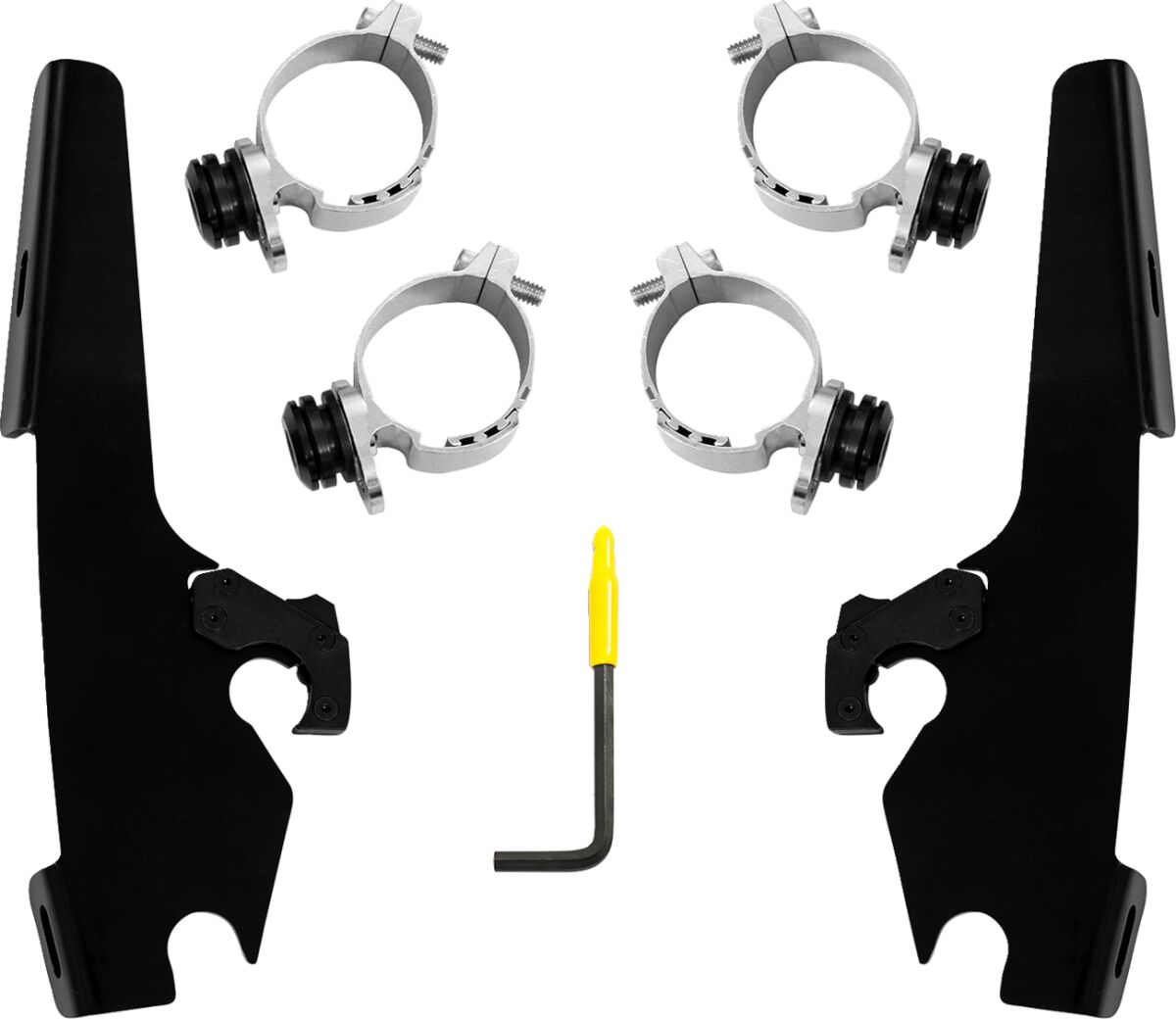 MEMPHIS SHADES MEB2074 Kit STAFFE sgancio rapido per parabrezza Fats/Slim INDIAN CHIEF 116 ABS 22>24