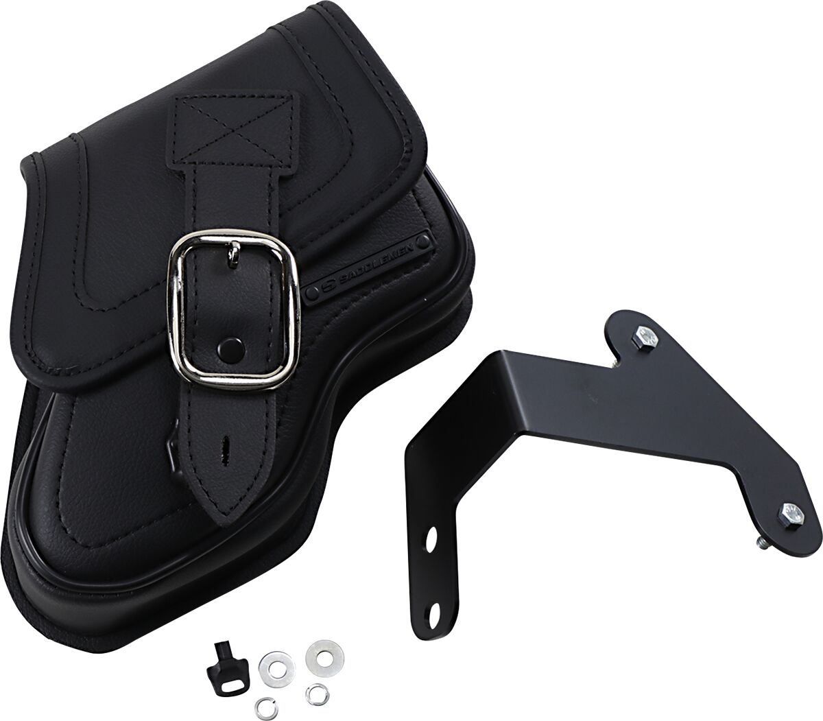 SADDLEMEN EX000955B BORSA LATERALE PER FORCELLONE Harley Davidson FXDF 1690 Dyna Fat Bob 06>17