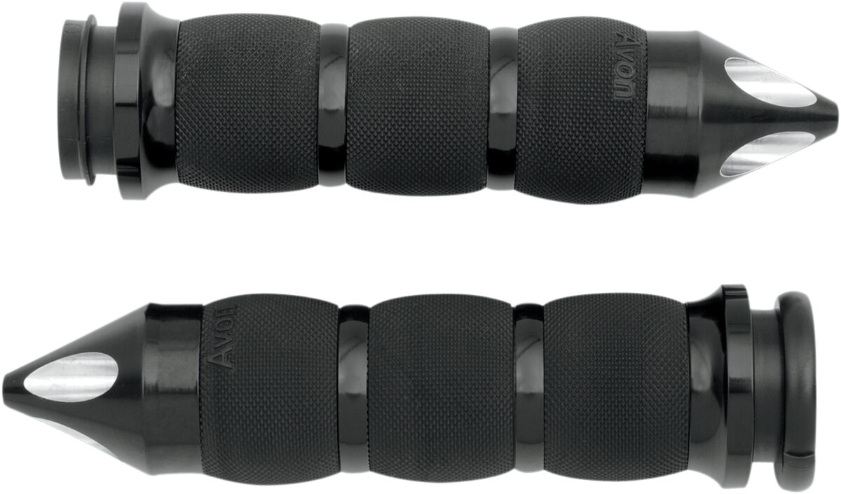 AVON GRIPS  AIR-90-AN-FL-SP Manopole con cuscinetti d’aria Spike D 25,4 MM BLACK HARLEY DAVIDSON HONDA TRIUMPH SUZUKI YAMAHA