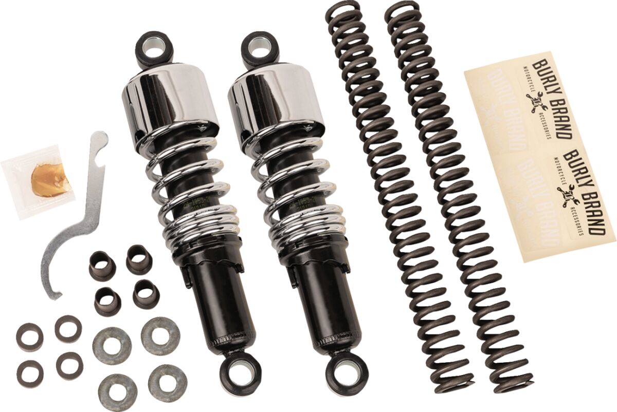 BURLY BRAND B28-1004 Kit Slammer (abbassamento 63,5 mm) CROMATO Harley Davidson FLHR 1690 ABS Electra Glide Classic  11>13