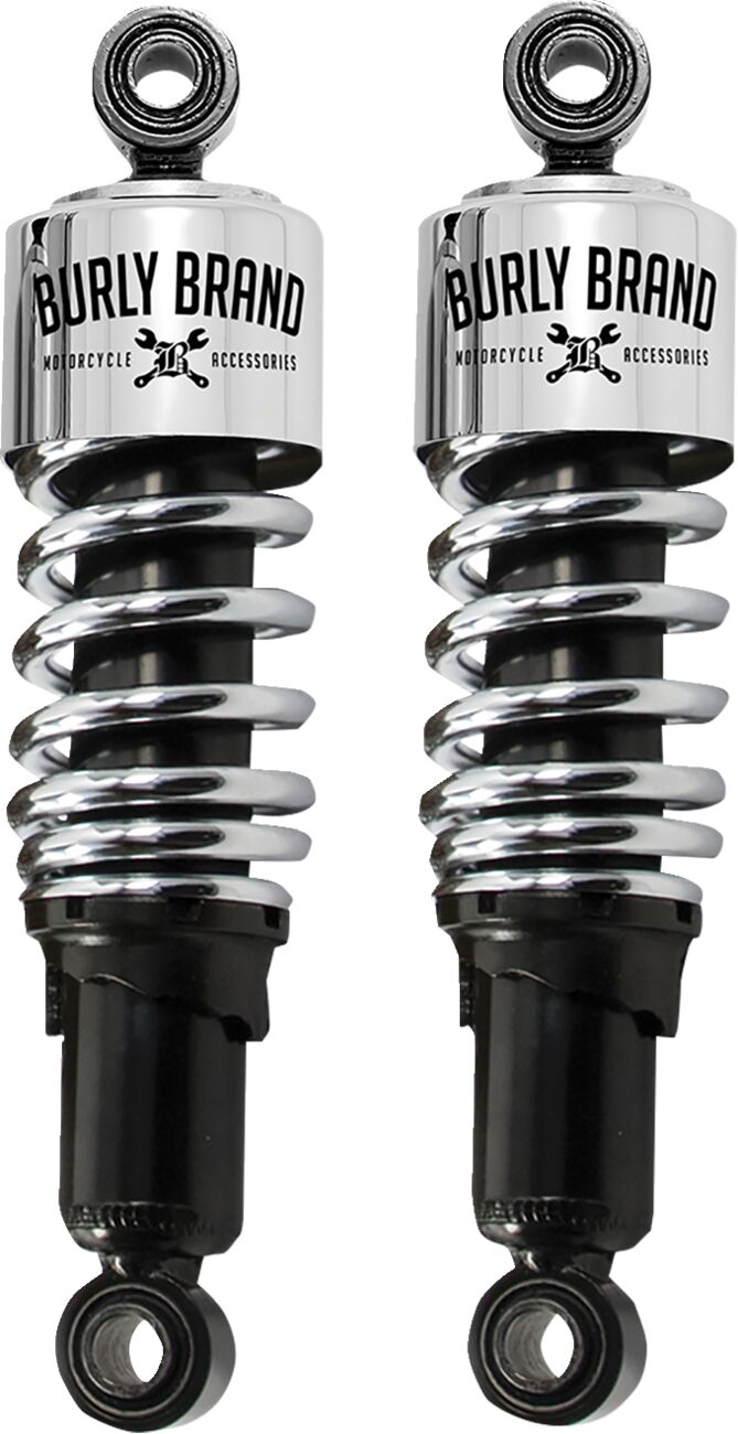 BURLY BRAND B28-1200 Ammortizzatori Slammer 10,5″ (lunghezza 267 mm) CROMATO Harley Davidson XL 883 C Sportster 53 Custom 98>03