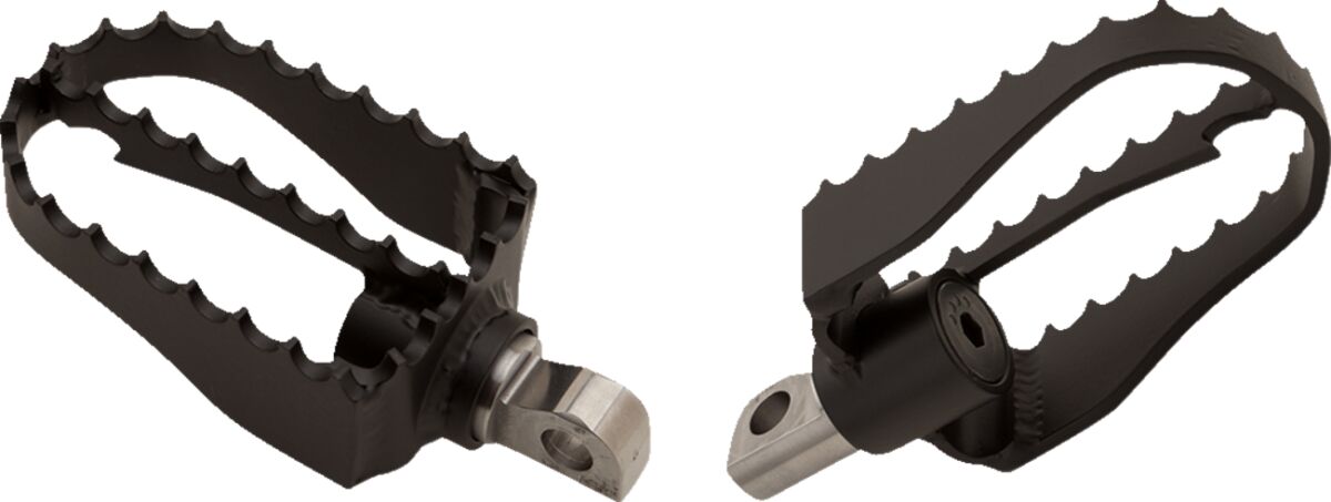 BURLY BRAND B13-1009B Pedane stile MX NERO Harley Davidson FLHRXS 1868 ABS Road King Special 114 19 > 25