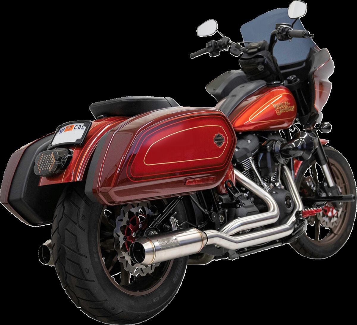 BASSANI XHAUST 1S97SS SCARICO COMPLETO True Dual Performance silenziatore 4″ Harley Davidson FXST 1750 ABS Softail Standard 18>24