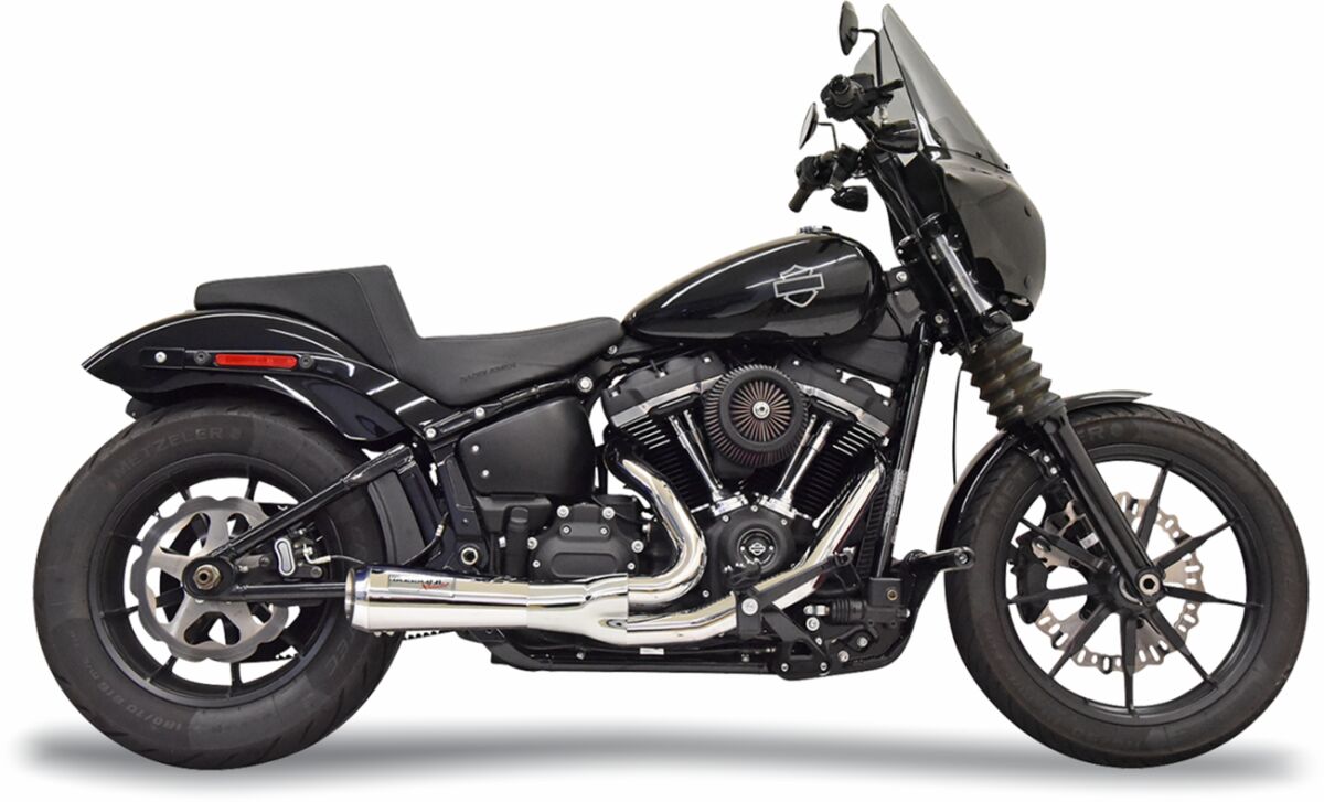 BASSANI XHAUST 1S73E SCARICO COMPLETO 2 in 1 Ripper corto Harley Davidson	FXBB 1923 ABS	Softail Street Bob 117 18>25