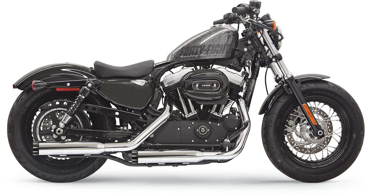 BASSANI XHAUST 1X27T Silenziatori slip-on Firepower da 3″ Harley Davidson XL 883 1200 X ABS Sportster Forty-Eight 14>22