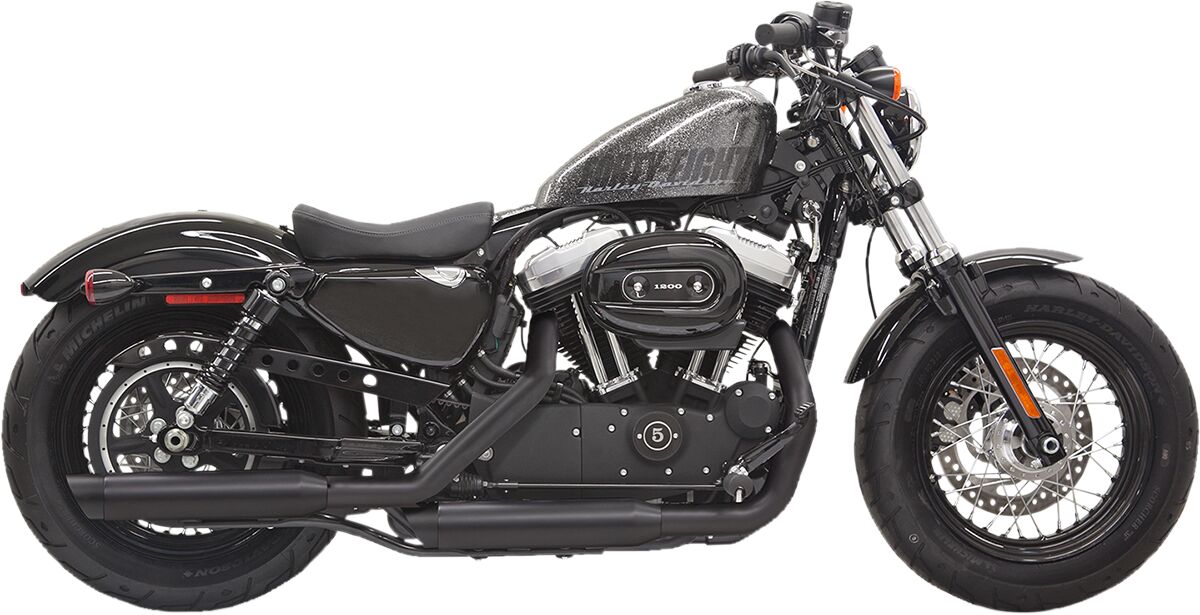 BASSANI XHAUST 1X27SBB Silenziatori slip-on Firepower da 3″ Harley Davidson XL 883 1200 Sportster Iron 14>22