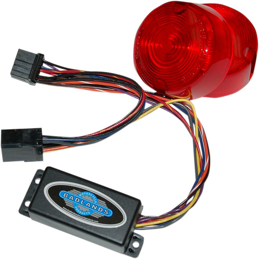 BADLANDS PILL-03-RL- Plug-In Illuminator con lenti rosse Harley Davidson FLSTF 1584 Fat Boy 97>08