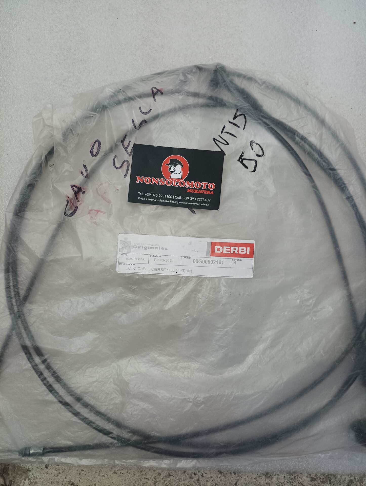 CAVO APERTURA SELLA DERBI ATLANTIS 50 00G00602181