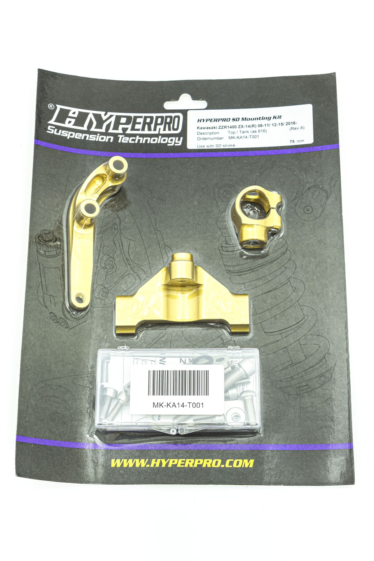 HYPERPRO Kit di montaggio ammortizzatore di sterzo