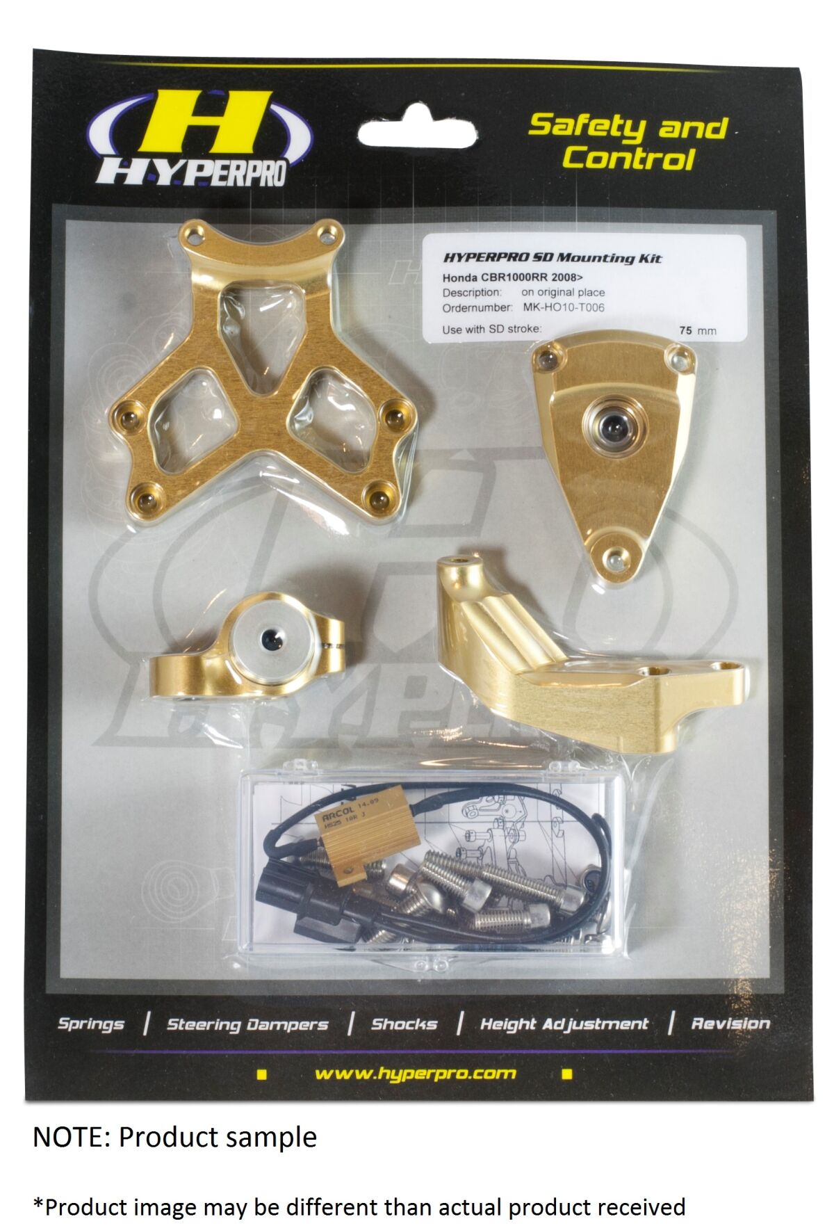 HYPERPRO Kit di montaggio ammortizzatore di sterzo