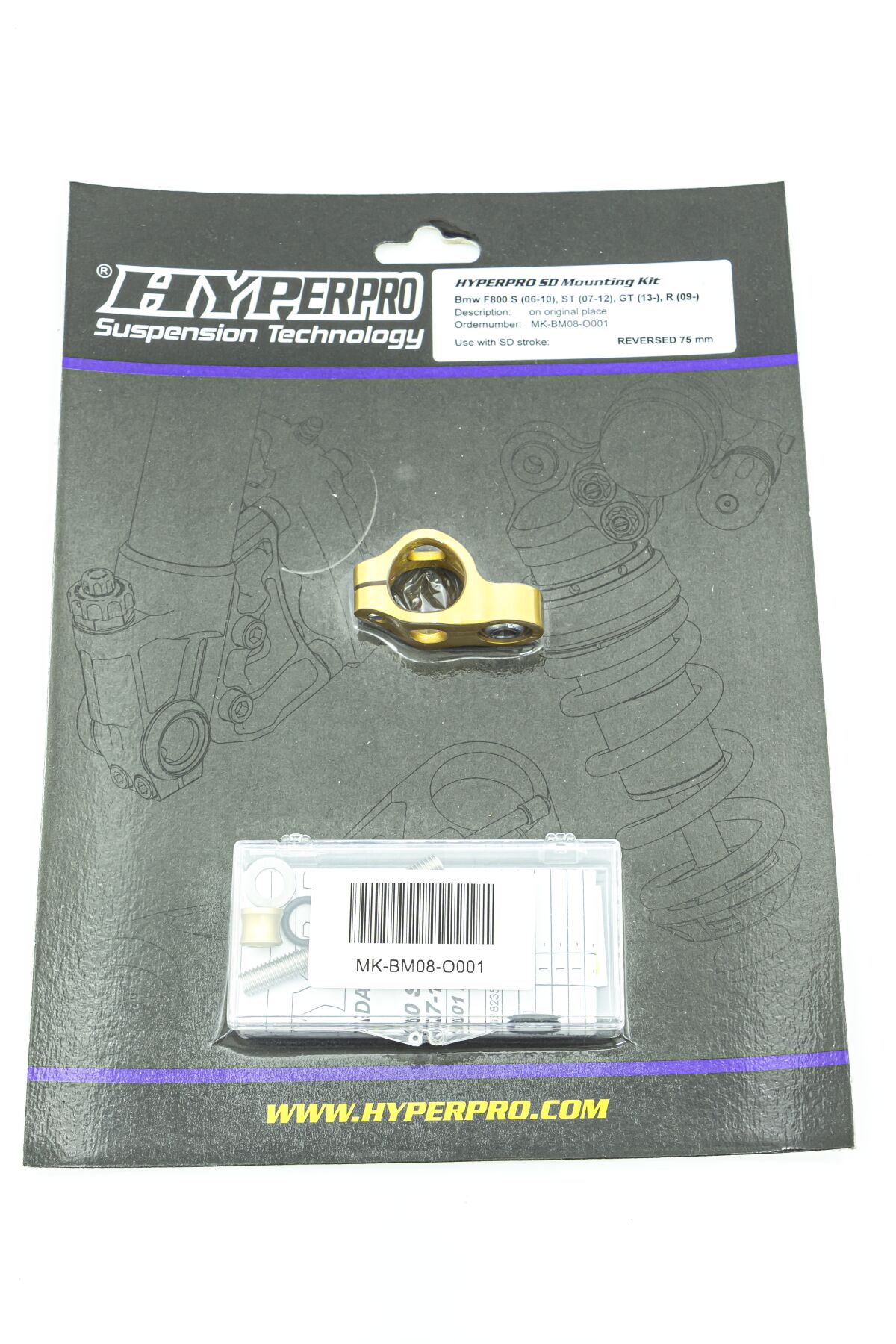 HYPERPRO Kit di montaggio ammortizzatore di sterzo