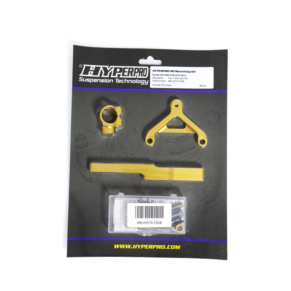 HYPERPRO Kit di montaggio ammortizzatore di sterzo