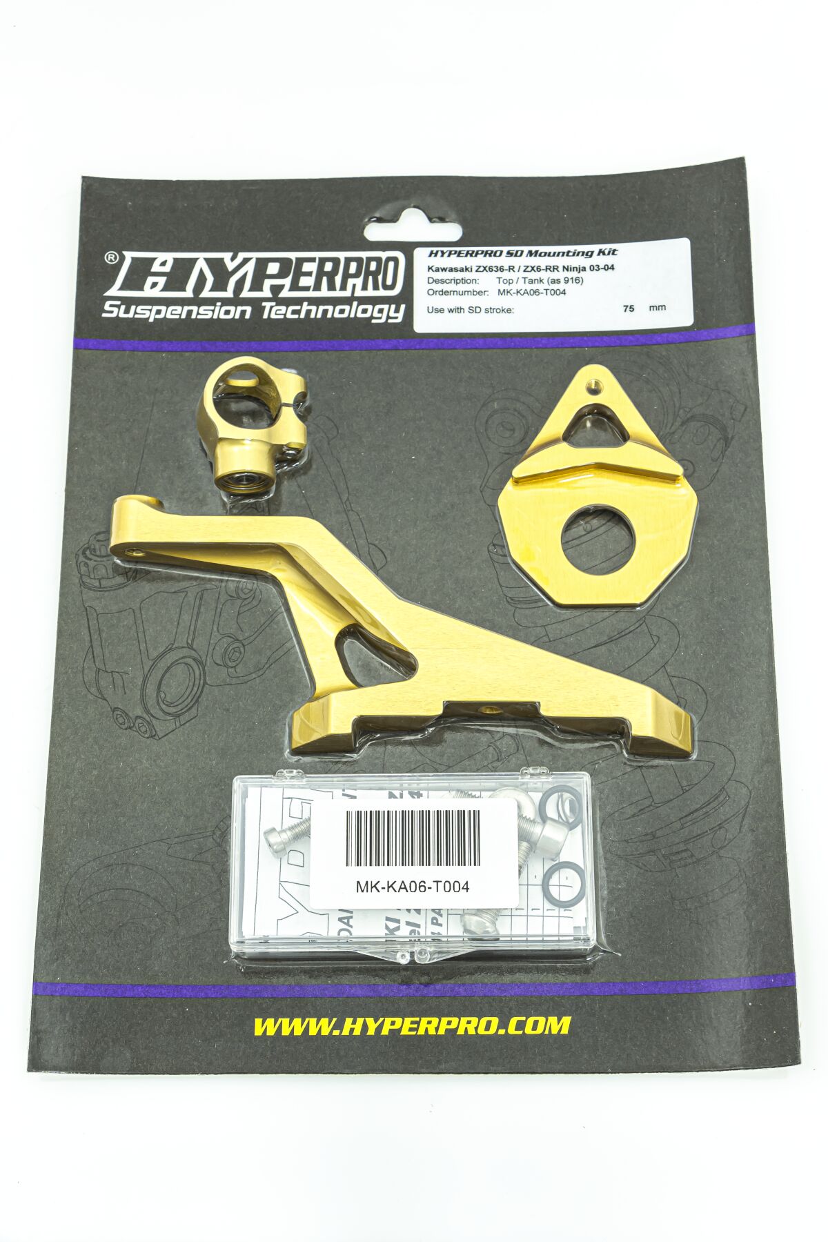 HYPERPRO Kit di montaggio ammortizzatore di sterzo