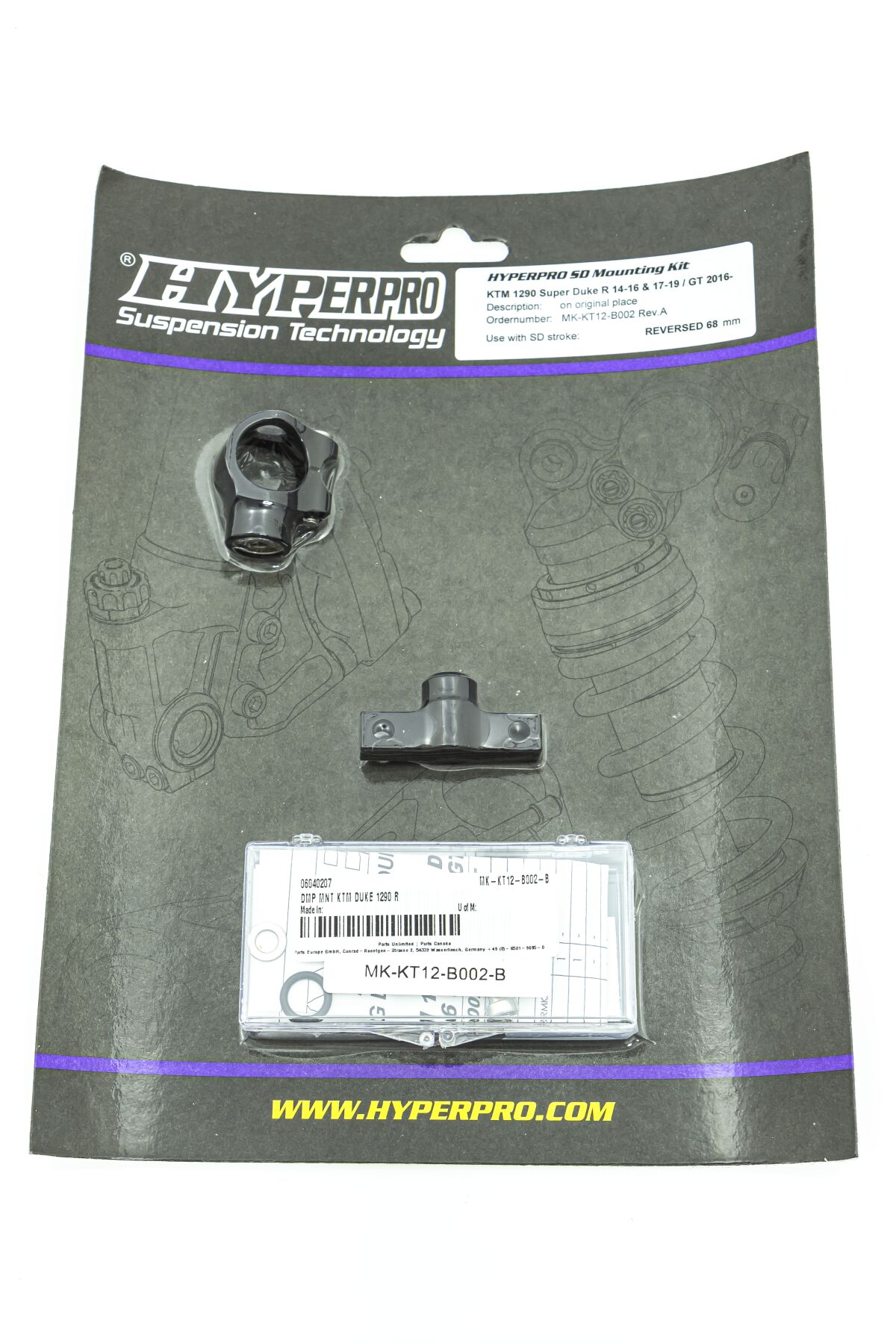HYPERPRO Kit di montaggio ammortizzatore di sterzo