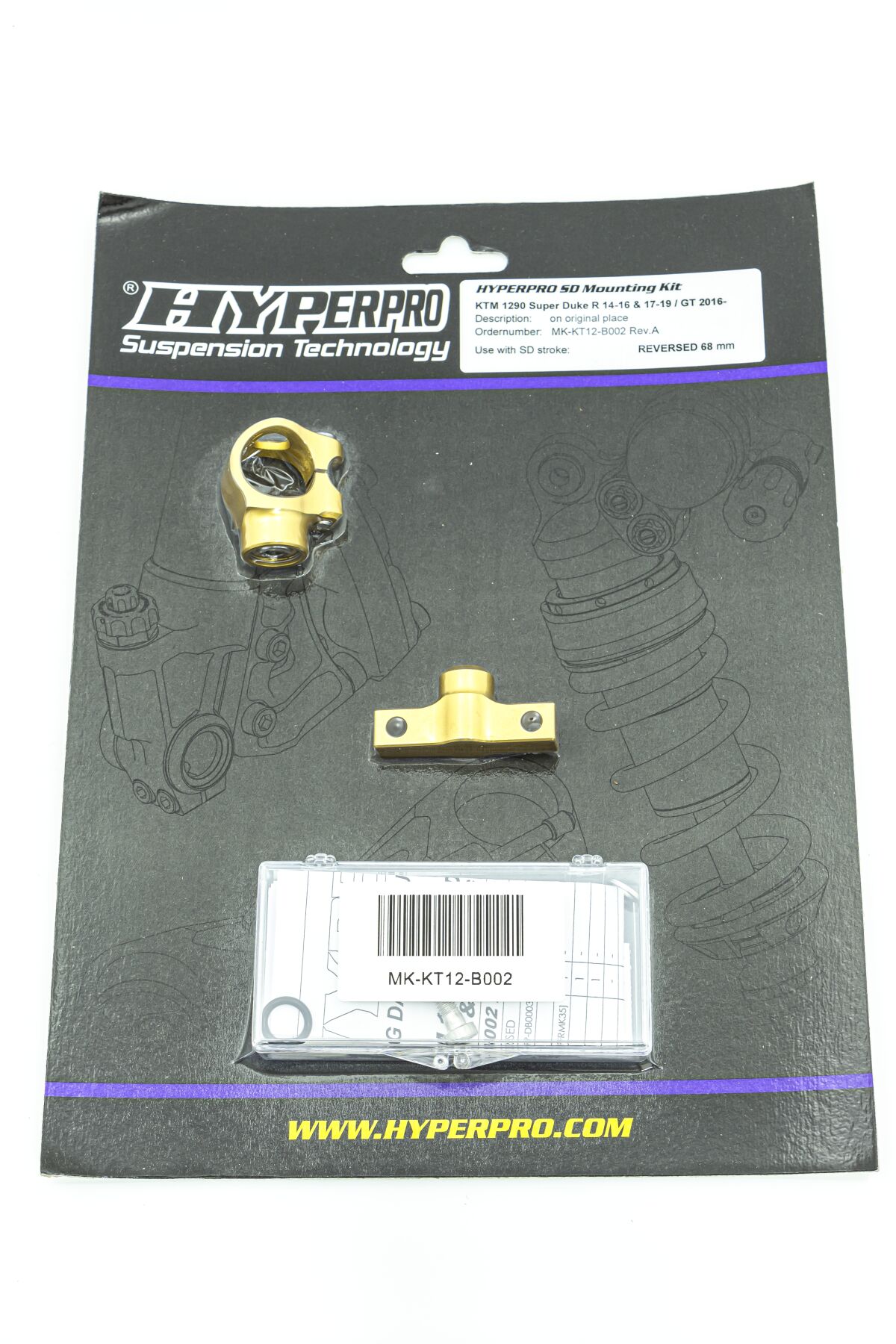 HYPERPRO Kit di montaggio ammortizzatore di sterzo