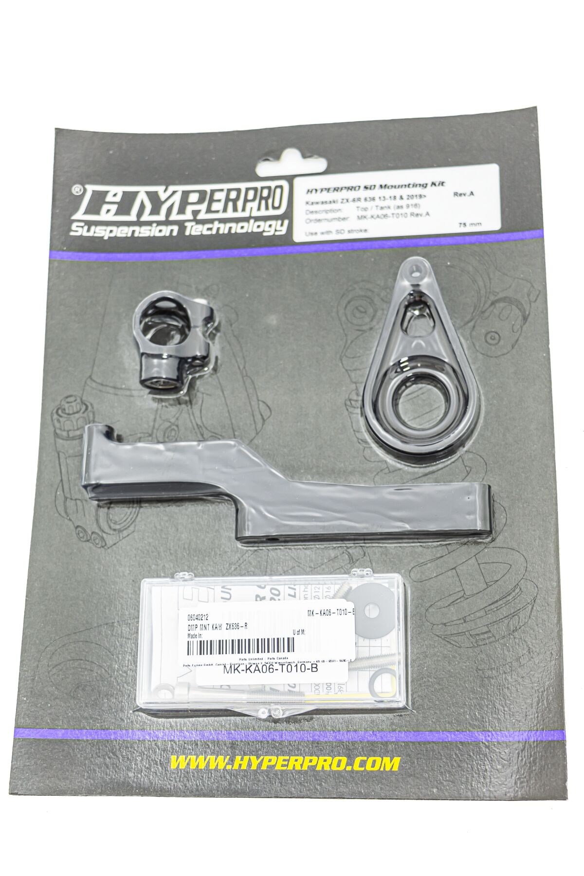 HYPERPRO Kit di montaggio ammortizzatore di sterzo